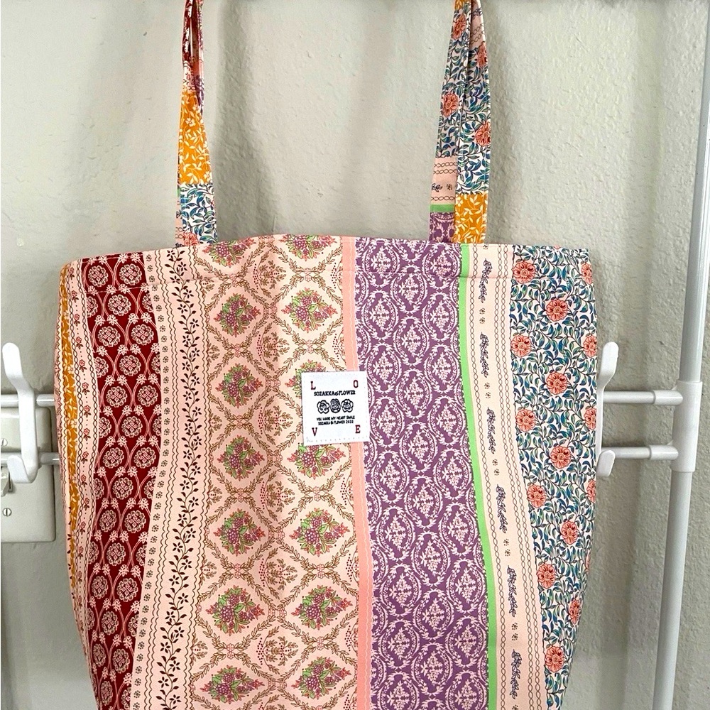 Colorful Patterned Tote Bag